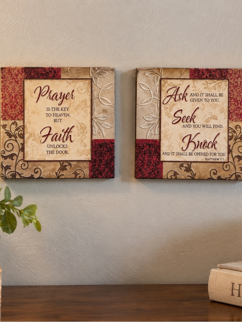 Inspirational Faith Wall Décor – Set of 2